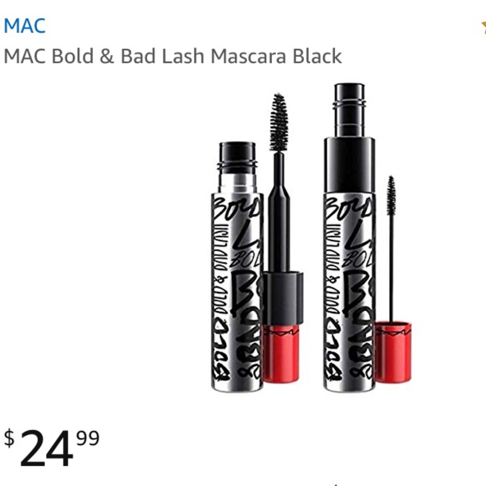 MAC bold & bad mascara in “bold, bad, black”